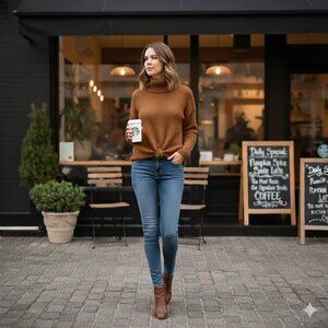 SHEIN mustard gold color knit sweater size oversized medium